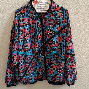 Vintage 90s Aviat Sportif Woman’s Windbreaker Jacket Track Nylon Size XL
